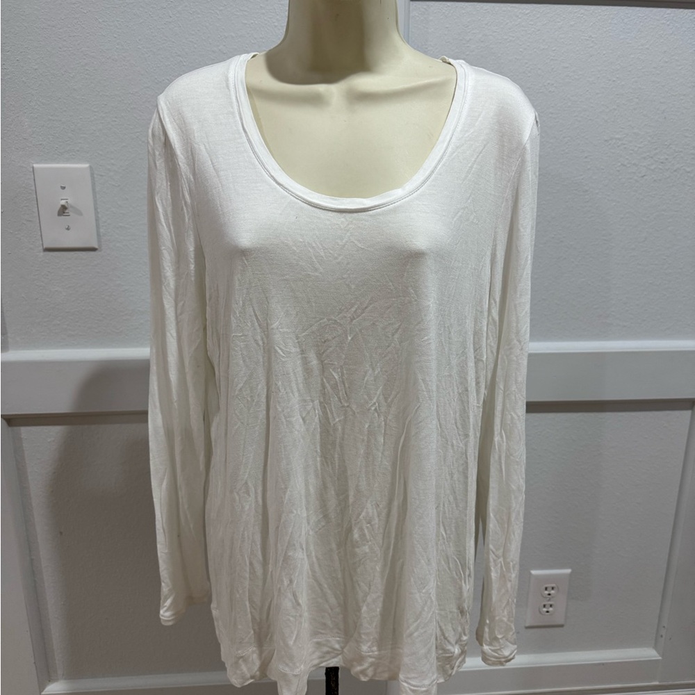 Simply Vera White Long Sleeve Top‎ Women’s Size XXL